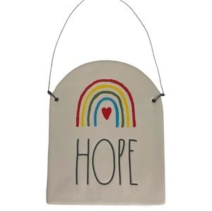 Rae Dunn Rainbow Hope Ceramic Hanging